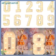 AKIYAMAMIO LED Light Balloon, 0-9 Numbers 91cm Giant Birthday Figure, Balloon Frame Giant Numbers Li