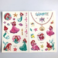 $35/4張 兩張或以上包郵 紋身貼紙 迪士尼紋身貼紙 紋身貼 兒童紋身貼 兒童紋身貼紙 tattoo  ariel 美人魚公主 迪士尼美人魚公主