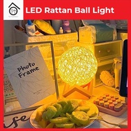 Tomoso LED Rattan Ball Light / Bedroom Light / Bedroom Night Light / Table Light / Lampu Tidur