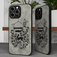 1pc Minimalist Deer Pattern Mobile Phone Case, Chic Faux Leather, Luxury Soft-Touch, Camera Protecti