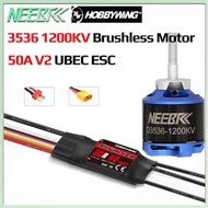 RC Fixed Wing D3536 1200KV Airplane Brushless Motor Hobbywing 50A V2  ESC For RC FPV Drone Racer Fix
