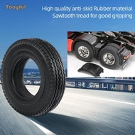 Tooyful 2Pcs Spare Parts Rubber Tractor Tyres 85mm for 1/14 RC Car Accessories