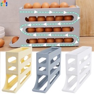 Multifunctional Sliding Egg Storage Container Durable Automatic Rolling Holder Space Saver For Fridge Kitchen