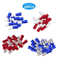 20PCS Fdd1 Fdd2 250 4.8mm Female Male Spade Terminal Connector Electric Crimp Terminals Plug Spring 