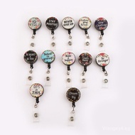 Work Badge Holder Factory Badge Set Chest Easy Pull Buckle Doctor Nurse Badge Holder Clip Work Badge