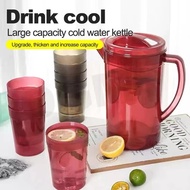 Premium Large Capacity Pitcher Water Bottle with 4 Cups, Temperature Resistant from 20 C to 100 C