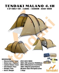 TENDAKI MALANO 4.1 - MALANO 4.1H TENDA CAMPING FAMILY KAPASITAS 4-5