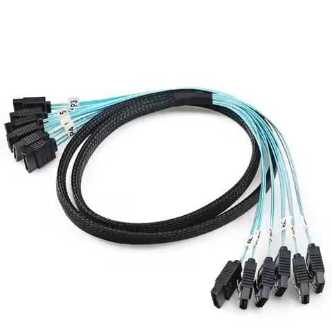 4/6 Pcs/Set Sata To Sata Cable 4/6 Ports/Set Date Cable 7 Pin Sata Sas Cable 6Gbps Sata To Sata HDD