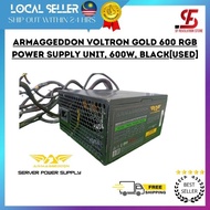 Armaggeddon Voltron Gold 600 RGB Power Supply Unit, 600W, Black[USED]
