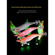 cumi memegang cumi umpan duel ez slim 80mm Sea Fishing Wooden Shrimp Squid Hook Lure Bait Watermelon