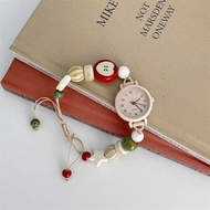 Cute Creative diy Watch Unique Ribbon Chain Pointer Type Round Dial