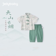 [7A Antibacterial] Boy Hanfu Baby Chinese Style Short-Sleeved Suit Children New Chinese Style Clothe