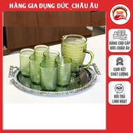 Highgate bottle 1L + 6 Viola grain cups 380ml, thick, high-quality glass that is hard to crack