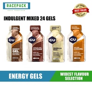 GU Gel Energy Gel Indulgent Mixed 24 Packs | Fast Energy | Endurance Fuel | Runners |