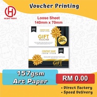 Voucher Printing / Coupon Printing Colour 140mm x 70mm