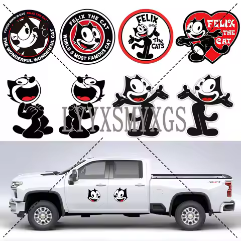 Cat Personality Self-adhesive Felix The Car Sticker Automotive Rear Window and Bumper Waterproof Vin