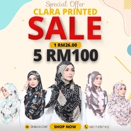 Zihaluv - Tudung Clara Printed