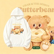 【 M-8XL 】2025 Fashion Cartoon Butter Bear Jacket for Women Casual Versatile Loose Oversized Long Sle