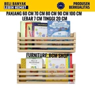 CHILDREN'S READING BOOKSHELF VARIOUS SIZES 3 LIST STURDY QUALITY WALL-MOUNTED SHELF STICK BOOKSHELF 