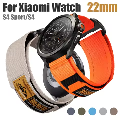 22mm Sport Nylon Strap For Xiaomi Watch S4 Sport Replacement Watch band For Xiaomi Watch S4/S2 Pro/S
