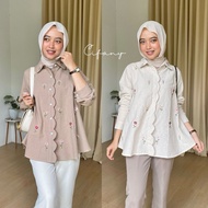 KEMEJA Sanaya Blouse - Work Clothes - Work Shirts - Formal Clothes - Embroidered Clothes