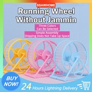 Hamsters Running Wheel Hamster Silent Anti-Skid Treadmill Fully Enclosed Sports Wheel Hamster Wheel Turntable Hamster Plastic Running Wheel Hamster Accessories Hamster Toy Hamster Supplies Diameter 12CM (Blue/Pink/Yellow)