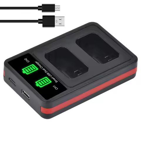 LED USB Dual Charger With Type C Port for SONY NP-FW50 Battery NEX-3 NEX-5 NEX-6 SLT-A55 A33 A55 A37