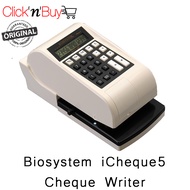 Biosystem iCheque5 Cheque Writer.15 Digits Emboss Print. 3 Currencies. Auto Adjust &amp; Balancing Cheque. Local SG Stock.