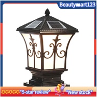 Solar Pillar Light Vintage Style LED Light Outdoor Solar Lamps