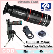 APEXEL 64X Long Focus Telephoto Phone Lens/Phone Telephoto Lens/For IPhone And Android Zoom Phone Ca