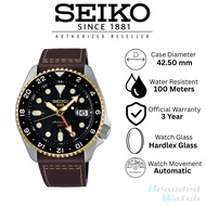 [Official Warranty] Seiko SSK036K1 Men's Leather Strap Watch 42.50mm Jam Tangan Lelaki Automatic Wat