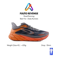 MERAH 910 Nineten Fuuto Revenge Dark Grey Red/Salmon Daily Running Shoes, Training