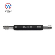 WITTEE Thread Plug Gauge, Double Ends 6H Tolerance Thread Gage, Precision Hex Handle 90mm Length Met