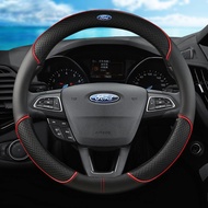 【Ford】Leather Car Steering Wheel Cover For Ranger Fiesta Focus Everest EcoSport Escort Escape Explorer Accessories