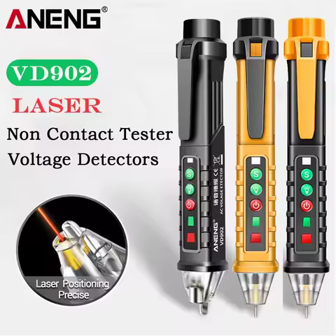 ANENG VD902 Voice AC Voltage Detector Pen Non Contact 12-1000V 3 Level Sensitivity LED Flashlight So
