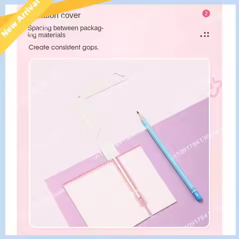 M01K 5-In-1 Book Cover Guide Stainless Steel Metal Bookbinding Cover Tool For Scribe Marking Album N