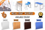 Meja Lipat Portable / KAKI KOTAK // Meja Lipat Koper / Meja Laptop Lipat Portable / Meja Lipat Belajar / Meja Kerja Uk 120cm x 60cm DTG Model Kaki Kotak/Petak