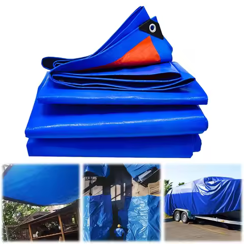 5x4m 4x3m Large Waterproof Tarp Heavy Duty Tarpaulin Rain Cover Outdoor Camping Tent Canopy Pergola 