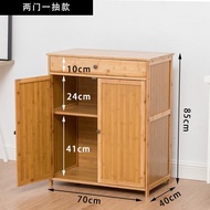 HY/JD Bamboo Dining Cupboard Food Cupboard Kitchen Dining Cupboard Microwave Oven Cabinet Solid Wood Sliding Door Locker