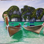 Phi Phi Islands painting oil painting on canvas 90X120 cm.