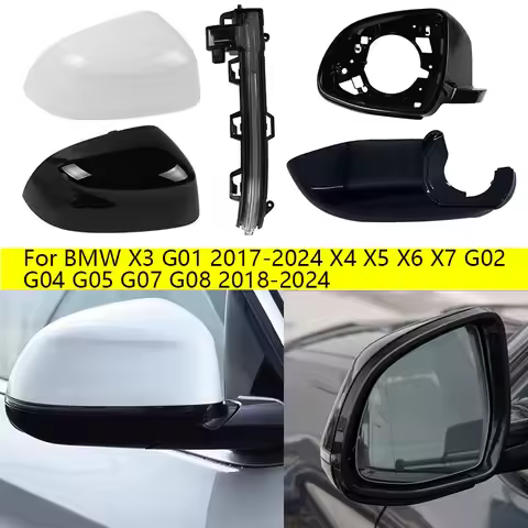 For BMW X3 G01 2017-2024 X4 X5 X6 X7 G02 G04 G05 G07 G08 2018-2024 L& R Rear Mirror Cover Frame Turn