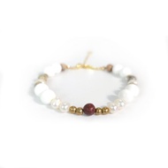 玉璽珍光(珍珠/天然白貝殼/天然壽山石)(18+5cm)