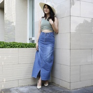 BANDIDAS - HW Rok Jeans Panjang Wanita Belah Tengah