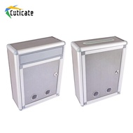 [Cuticate] Mailbox with Key Lock, Wall Mounted Mailbox, , Weatherproof Key Lock Mailbox for Mail Let