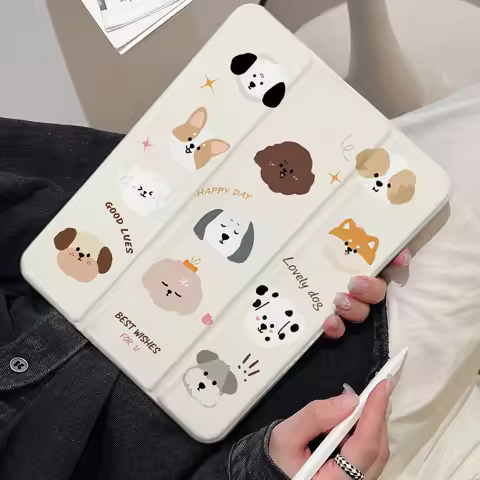 Cute puppy Wish Puppy Table Case For Apple iPad 10.2 Pro 10.5 Air 1 2 3 4 5 10.5 mini 6 7 11in Pro 1
