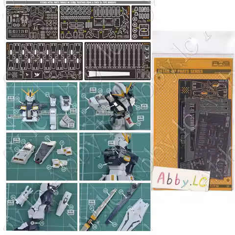 for RG 1/144 RX 93 Nu V Model AW9 Madwork Metal Detail Dress up Add on Parts Photo etched Sheet S03 