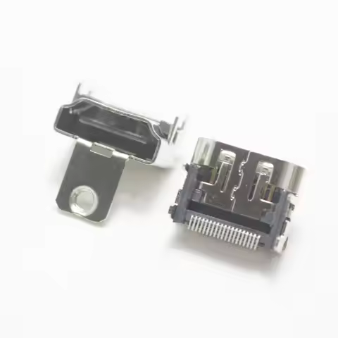 4pcs DIY HDMI Type A Welding Type Female Plug Jack 19 Pin SMT Connector 4 Feet Nickel-plated Socket