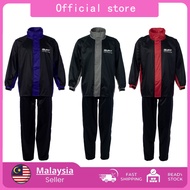 Yamaha X QUAT Raincoat QUAT Rain-Suit Q21 (BLUE/RED/GREY) Motorcycle (Shirt+Pants) [C]