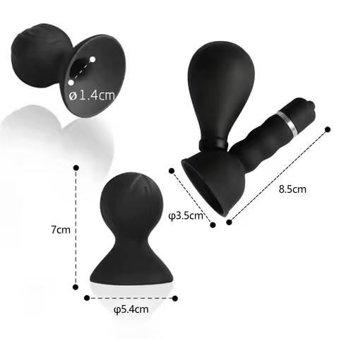 2pcs Nipple Sucker Stimulator Vibrator Female Breast Enlargement Nipple Toys for Couples Pleasure Fo