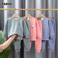 YADOU bộ thu đông cho bé Bộ Đồ Ngủ Trẻ Em Bộ Đồ Ngủ Giữ Nhiệt Bằng Lông Cừu Cho Bé Trai Và Bé Gái Bộ